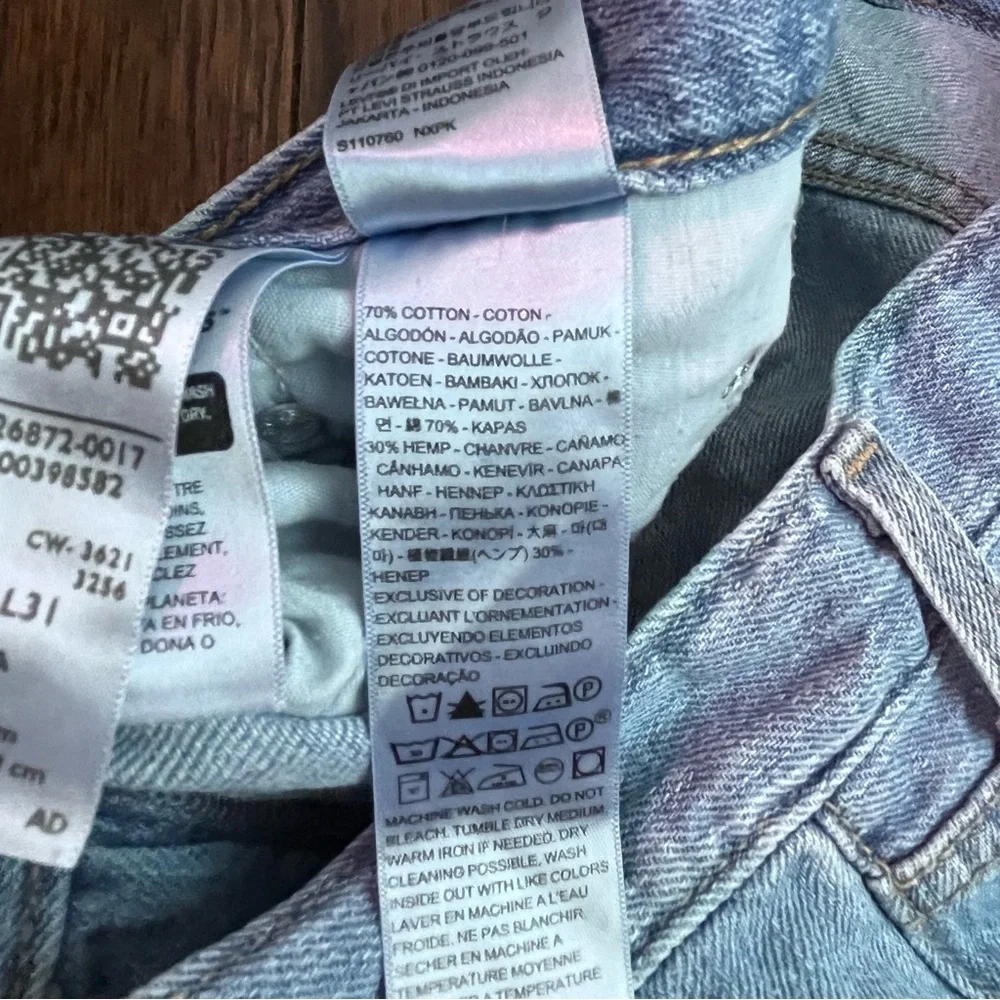 Levi's Premium High Loose Wide Leg hemp blend Sz 29 - Picture 4 of 8